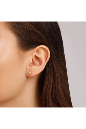Altın Top Küpe - 14K