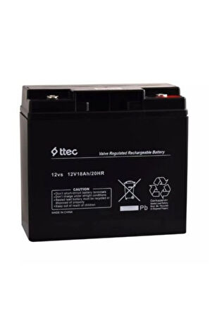 12V 18Ah Base Bakımsız Kuru Akü - Elektrikli Bisiklet Aküsü 12 Volt 18 Amper Akü
