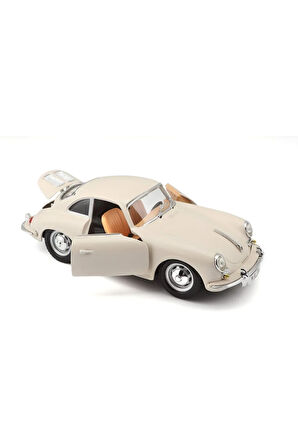 Porsche 356b Coupe 1961 Model Klasik Araba 1/24 Ölçek - Krem