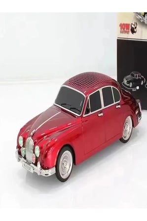 WS-596BT 1967 Model Jaguar Mark 2 10W Bluetooth Hoparlör Fm Radyo USB Tf Aux Destekli Speaker