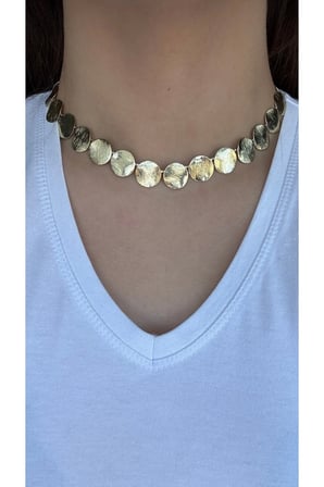 Paslanmaz çelik boho model halkalı Gold Kolye