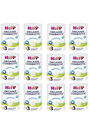 Hipp 3 Organik Combiotic Devam Sütü 350 gr 12 Adet
