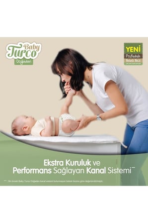 Baby Turco Doğadan Ekonomik Fırsat Paketi Pofuduk Bebek Bezi 3 Numara Midi 84 Adet