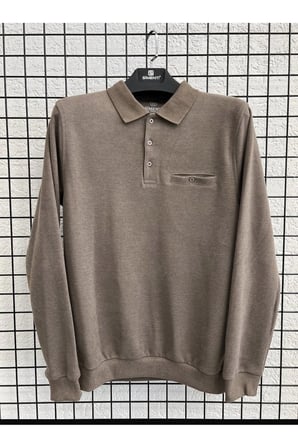 KIŞLIK ,PAMUKLU TÜYLENME YAPMAYAN ,POLO YAKALI, CEPLİ, BABA KAZAĞI,KAHVE RENGİ.3XL.4XL