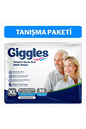 Yetişkin Bel Bantlı Hasta Bezi Extralarge 30 Adet