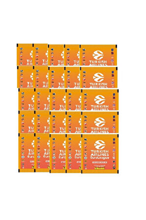 2024-25 Official Turkish Airlines EuroLeague Albüm+25 Paket (125 Çıkartma) Seti