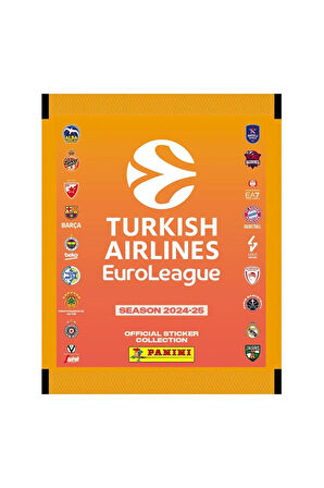2024-25 Official Turkish Airlines EuroLeague Albüm+25 Paket (125 Çıkartma) Seti