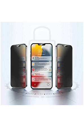 Apple Iphone 14 Pro Max Uyumlu Tam Kaplayan Hayalet Ekran Koruyucu Siyah