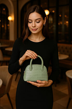Trend & Lüks Kroko Mini El Çantası