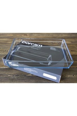 4'lü Borcam Premium Dikdörtgen Fırın Kabı - Tepsi - 4350cc.