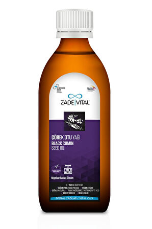Zade Vital Çörek Otu Yağı Nigella Sativa (2 Kutu x 150 ml) Sıvı Cam Şişe