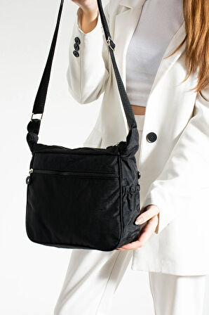 Çok Gözlü Su Geçirmez Kumaş Omuz Çantası