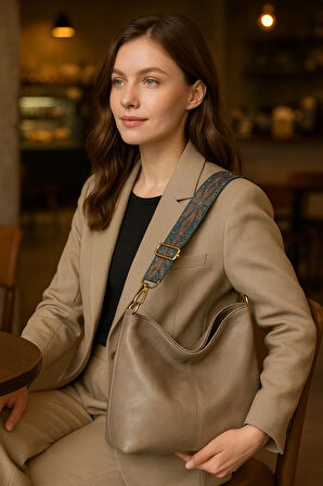 Lüks Dukuma Kolon Askılı Omuz Çantası