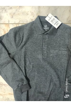 yakalı cepli selanik sweatshirt m-6xl