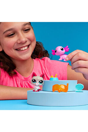 LPS Minişler Littlest Pet Shop Kedi ve Aksolotl 2'li Figür Seti