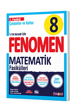 Fenomen 8.Sınıf Matematik 1.Fasikül - Çarpanlar ve Katlar