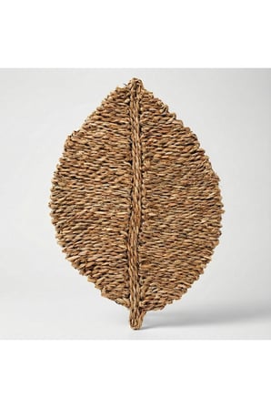 Folia Deniz Sazı Hasır Yaprak Duvar Ve Masa Süsü, Bohem Ev Duvar Dekorasyonu, 50 X 33 Cm