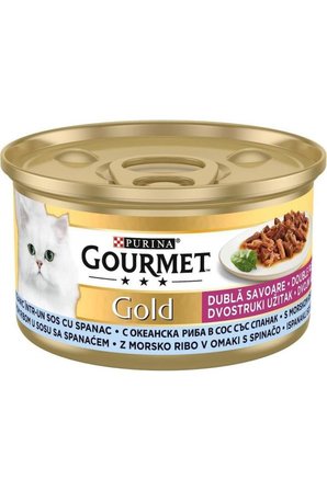 Gourmet Gold Çifte Lezzet Okyanus Balıklı Ve Sebzeli Kedi Yaş Maması 85 gr 12 Li