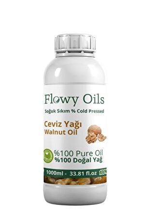 Ceviz Yağı %100 Doğal Bitkisel Sabit Yağ Walnut Oil 1000ml 1 Litre