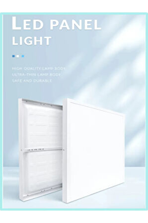 Kendinden Kasalı, Led Panel, 60x60 Armatür, 54watt, Gün ıiığı, 4000 Kelvin, Doğal ışık, Sıva üstü,