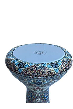 Profesyoneller Için Döküm Mısır Darbuka – 4 Kg, Iznik Çinisi Işlemeli - Gigbag Çanta Hediyeli