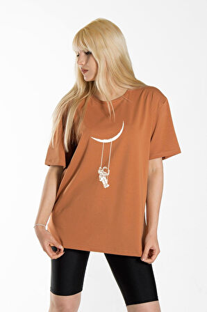 Kalp Baskılı Oversize Tshirt.