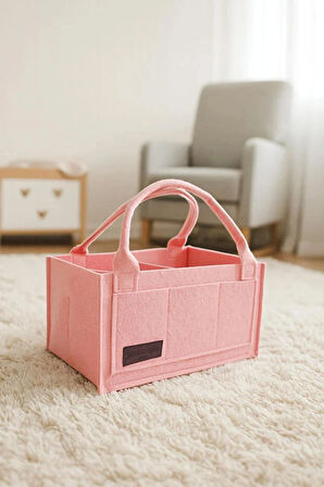 Anne Bebek Keçe Bakım Çantası Yenidoğan İçin Organizer Düzenleyici Çok Amaçlı