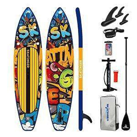  Grafitti Sup Paddle Board Şişme 350 cm x 82 x 15 Şişirilebilir Sörf Tahtası Full Set