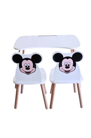 Çocuk Aktivite 1 Masa 2 Sandalye Takımı 4-12 Yaş Mickey Mouse