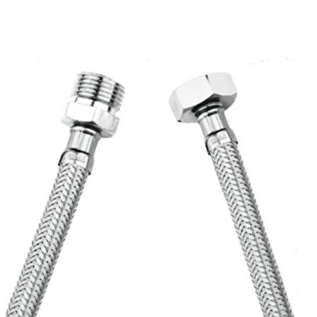 Adnoss UBM Çelik Bağlantı 3/8-3/8 50 Cm Bağlantı Hortumu