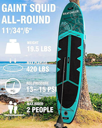 Sup Board Octopus Yoga Board 335 Cm X 86 X 15 Stand Up Paddle Board Ultra Geniş Ve Stabil