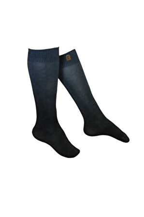 Anne Çorabı Dizaltı Lüx Kaliteli Pamuklu Dikişsiz Sıkmayan Lastik Topuksuz Kadın Pantolon Çorap Füme