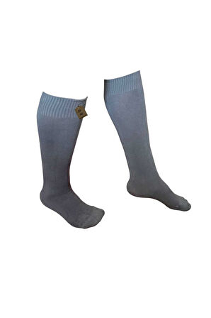 ANNE ÇORABI DİZALTI 240DEN PAMUKLU DİKİŞSİZ SIKMAYAN LASTİK TOPUKSUZ PANTOLON ÇORAP SATEN DOKU K GRİ