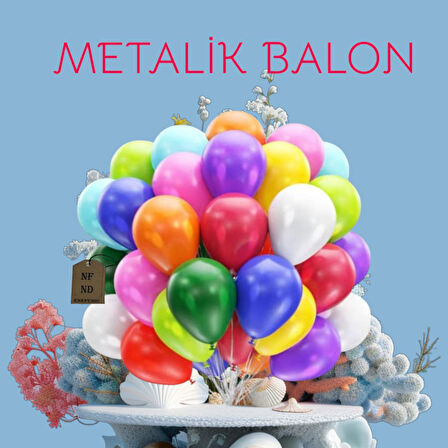 30 ADET BALON DOĞUM GÜNÜ PARTİ SÜS EĞLENCE 11 inç 28 cm METALİK KARIŞIK RENK HEDİYE