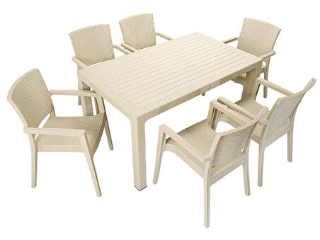 Mandella Elit Rattan 90x150 Zeus Koltuk Masa Takımı ÇÖLBEJİ