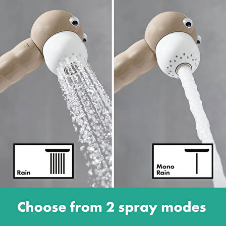 Hansgrohe Jocolino Çocuk El Duşu, Çocuklar Için Duş Başlığı, 2 Püskürtme Türü, Vaftiz Hediyesi, Vaft