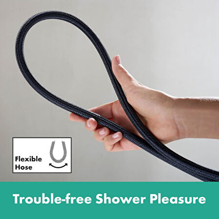Hansgrohe 28260670 Designflex 160 Cm Tekstil Duş Hortumu, Mat Siyah, 1,60 M