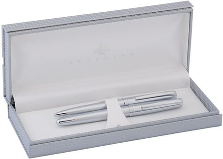 Steelpen Saturn Serisi 2355 Mat Krom Dolma Kalem+Tükenmez Kalem