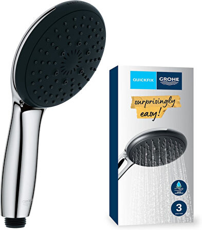 Grohe Vitalio Start 110 El Duşu, 3 Akışlı (Masaj, Yağmur & Jet), Smartswitch, 110Mm Yuvarlak Duş Baş