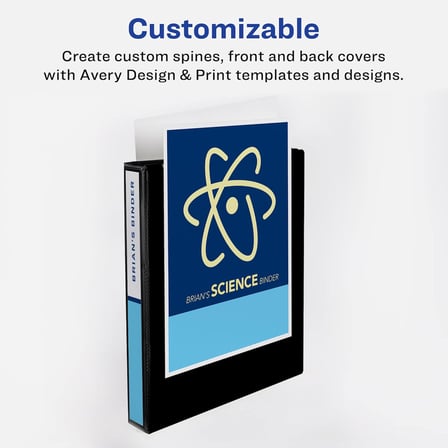 Avery Sağlam Ezd Halkalı Defter 3 Halkalı, 10,2 Cm One-Touch Halka, 21,6 X 27,9 Cm Kağıt Için, 1 Den