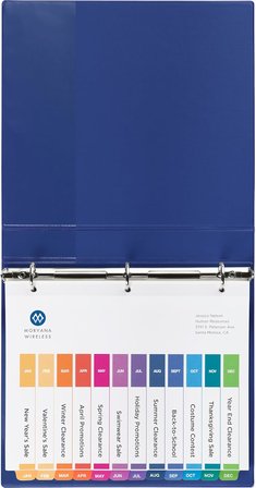 Avery 3 Halkalı Kitap Için Aylık Ayraç, Ayarlanabilir Içindekiler, Çok Renkli, 6 Set (11830)