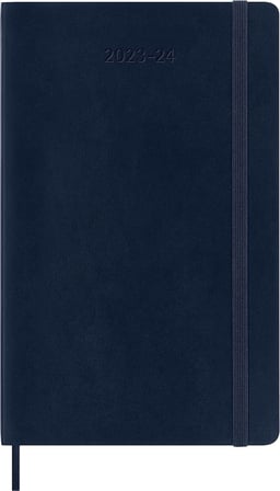 Moleskine 2023-2024 Haftalık Planlayıcı, 18 M, Büyük, Safir Mavisi, Yumuşak Kapak (5 X 8,25)