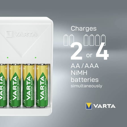 Varta Akü Şarj Cihazı, 4 X Aa 2100 Mah Dahil, Şarj Edilebilir Piller Için Pil Şarj Cihazı, Aynı Anda