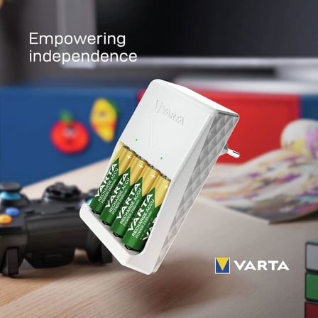 Varta Akü Şarj Cihazı, 4 X Aa 2100 Mah Dahil, Şarj Edilebilir Piller Için Pil Şarj Cihazı, Aynı Anda