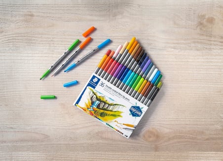 Staedtler 3200 Tb36 Çift Uçlu Keçeli Kalem 3.0 0.50.8 Mm 36'Lı