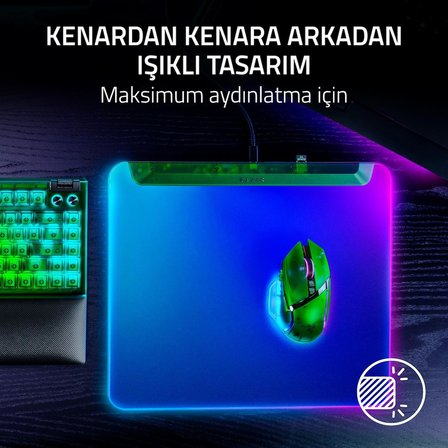 Razer Firefly V2 Pro Phantom Green Edition - Chroma Rgb Tam Aydınlatmalı Oyun Mouse Mat (Usb 2.0 Bağ