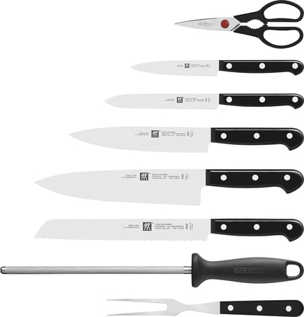 Zwilling Twin Gourmet Blok Bıçak Seti, Paslanmaz Çelik Ve Doğal Ahşap, Siyah