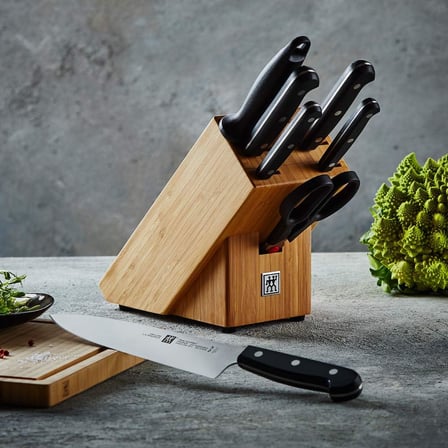 Zwilling Twin Gourmet Blok Bıçak Seti, Paslanmaz Çelik Ve Doğal Ahşap, Siyah