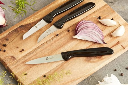 Zwilling 38115001 Sebze Bıçağı Seti, 3 Parçalı, Plastik, Siyah