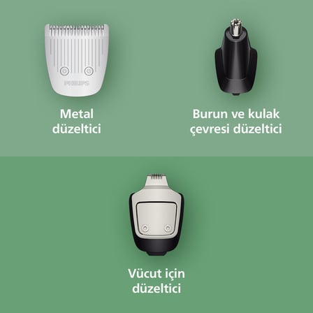 All-In-One Trimmer 5000 Series, 13'Ü 1 Arada Erkek Bakım Seti, Yüz Saç Vücut, Beardsense Teknolojisi